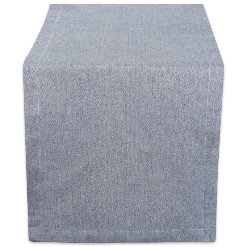 DII Chambray Kitchen, Tabletop Collection, Blue, 14x108 Table Runner - Image 1